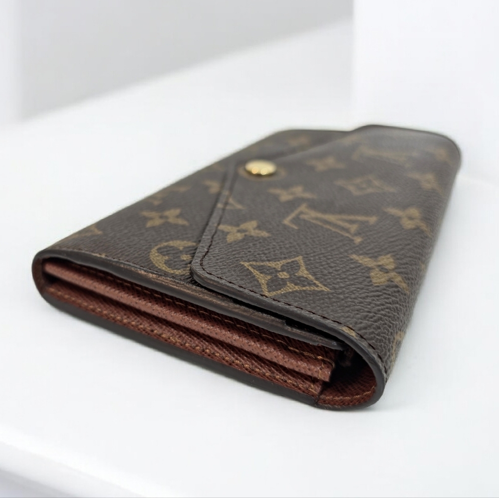 ✨️Authentic Louis Vuitton Sarah Long Wallet Monogram BROWN INTERIOR - Picture 8 of 13